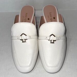 💕Kate Spade Women's Colada Spade Mule Slip-on White Sz 6B Pre-Owned with box